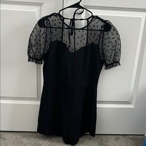 SHEIN Black Outfit with Sheer Details